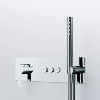 Steinberg Serie 390 Dusch-/Wannenarmatur, Einhebelmischer 3/4'', Stabhandbrause, 3 Verbraucher, 39022322,