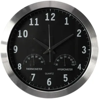 Perel Wanduhr 35.5 cm Aluminium,
