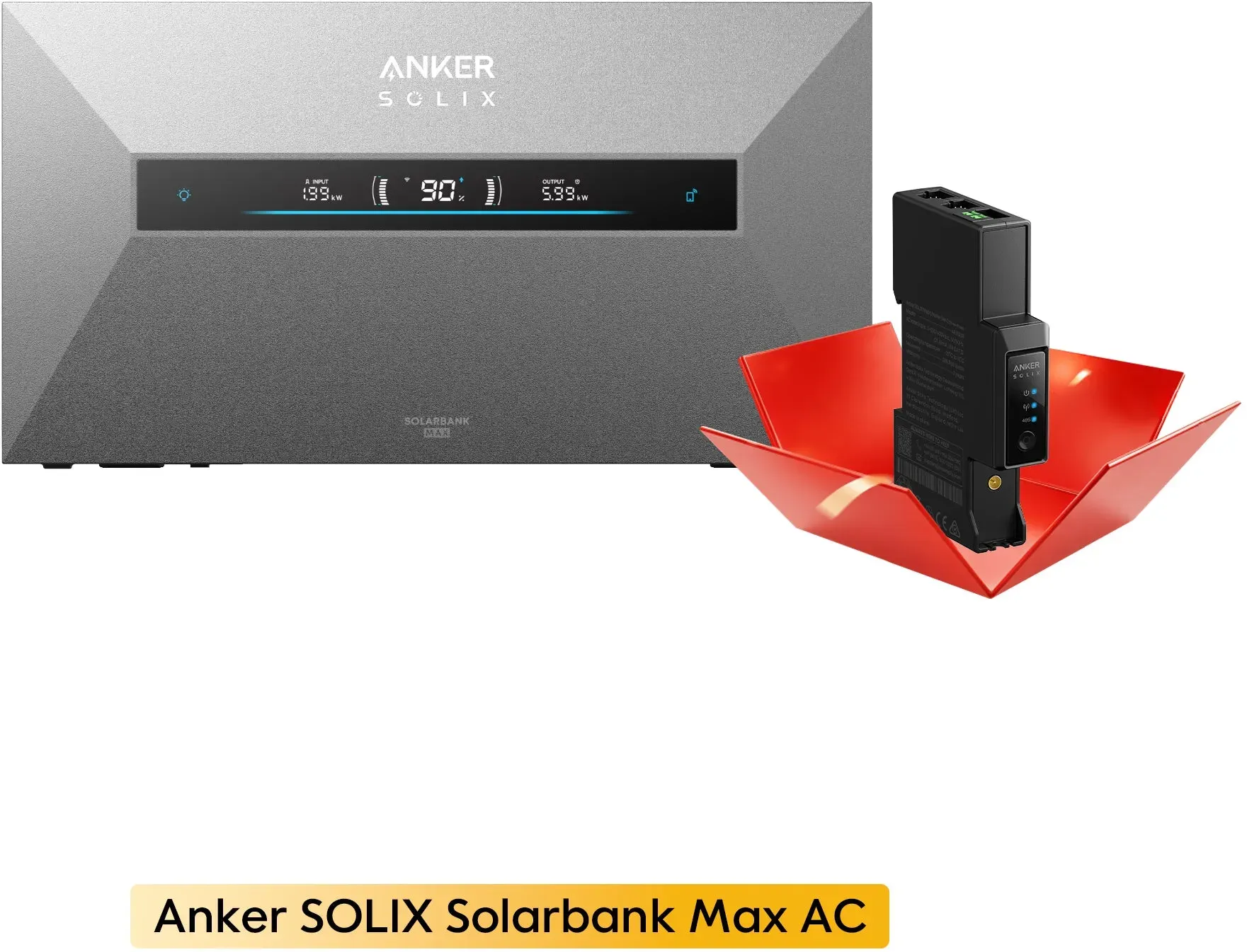 Vorverkaufs-Special |Anker SOLIX Solarbank Max AC Speicher, AC-Coupled, 7-42kWh, by Powerness - 7kWh / Pre-Sale Special: Gratis Smart Meter Gen 2 / Standardversand