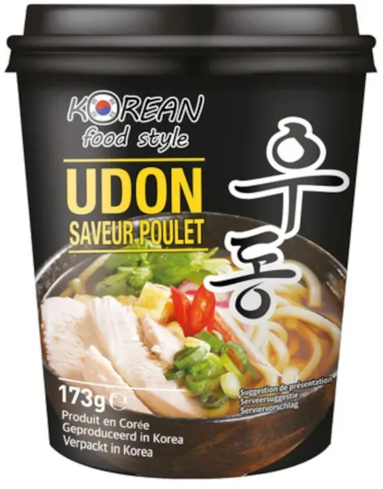 Korean Food Style Cup Udon Nudeln Geschmack Huhn 173g