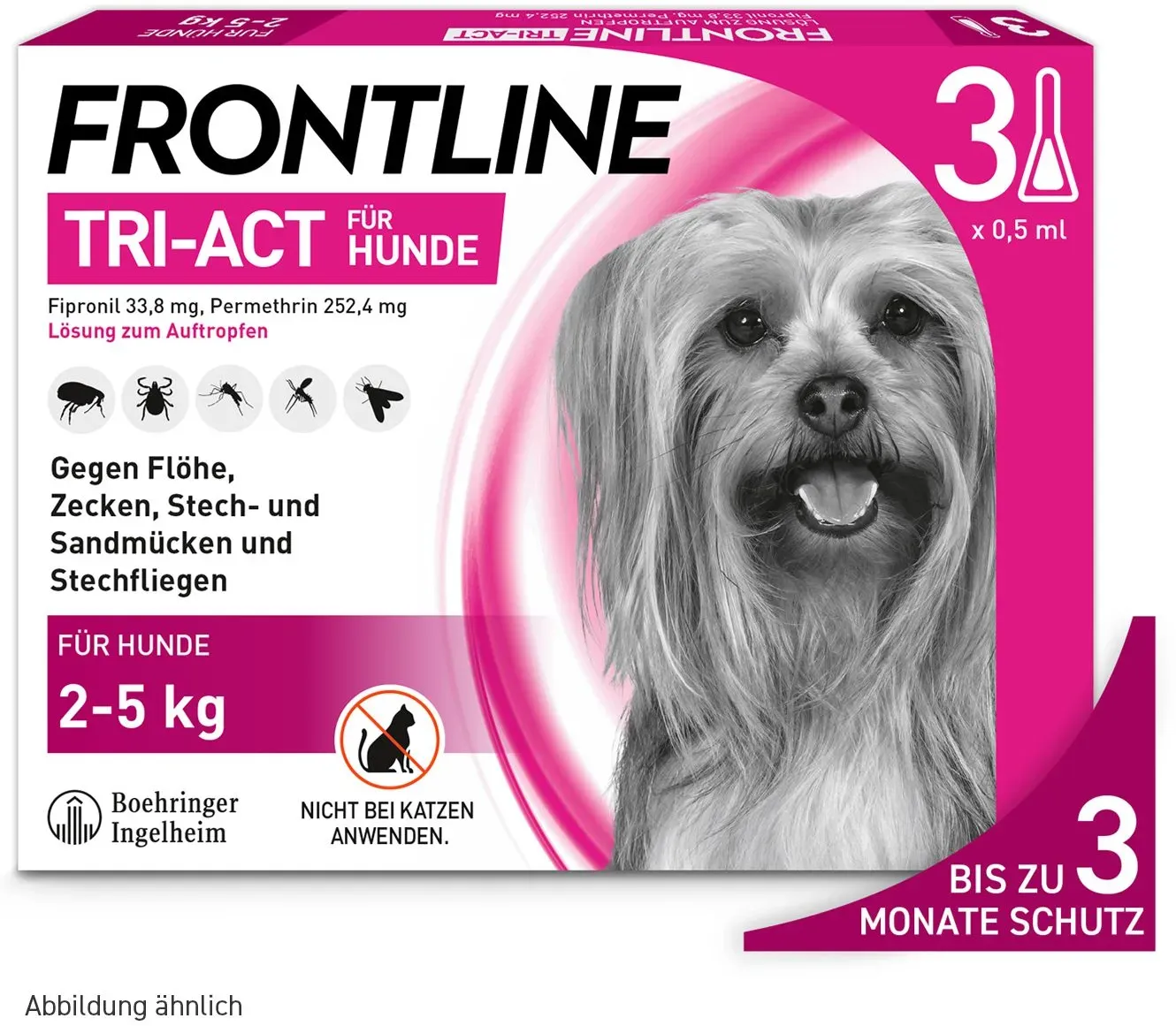 FRONTLINE Tri-Act Lsg.z.Auftropfen f.Hunde 2-5 kg 3 St.