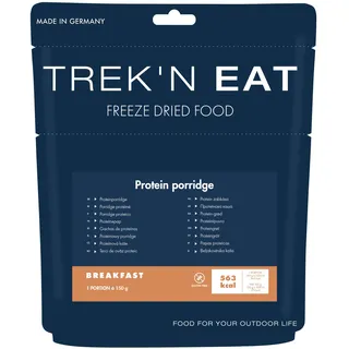 Trek’n Eat Protein Porridge – Outdoor-Frühstück mit hohem Eiweißgehalt | Gefriergetrocknete Mahlzeit für Camping, Trekking & Expeditionen | Sättigend, schnell zubereitet, ideal für unterwegs