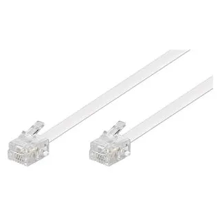 goobay 93063 Anschlusskabel, 10m, RJ11-Stecker - RJ11/RJ14-Stecker (6P4C) auf RJ11/RJ14-Stecker (6P4C)
