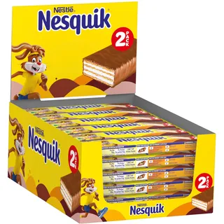 Nestlé Nesquik Knusperwaffel, Leckerer Riegel aus Waffel mit Milchschokolade, 30x26 grams 780g, je 26g, 30