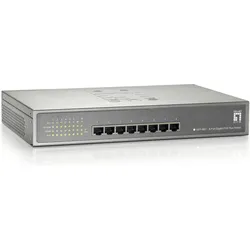 LevelOne Level One GEP-0821: 8Port PoE Switch (8 Ports), Netzwerk Switch, Grau