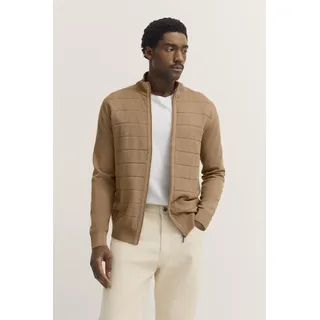 Bugatti Strickjacke mit Reißverschluss in taupe, | Taupe