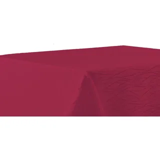 texpot Tischdecke 110 x 140 cm Rot Streifen bügelfrei Tischtuch fleckabweisend