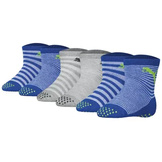 Puma Baby Unisex Socken, 6er Pack - ABS SOCKS ECOM 6P Grau/Blau 19-22