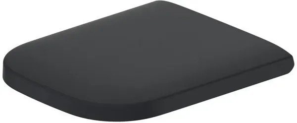 Duravit WC-Sitz Happy D.2 ohne SoftClose Scharniere Edelstahl, ohne Absenkautomatik, 0064511300, Farbe: Innenfarbe Anthrazit Matt, Außenfarbe Anthrazit Matt