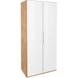 Level 100 x 236 x 58 cm Plankeneiche Nachbildung/Weißglas