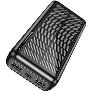 Solar Powerbank 52800mAh USB C Externer Akku Tragbare Powerbank Schnellladung, Kompatibel mit iPhone, Samsung, iPad etc, Powerbank für Reisen, Camping, Outdoor