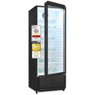 Exquisit GKS220-GT-430D Getränkekühlschrank (240 l, 1530 mm hoch, Schwarz)