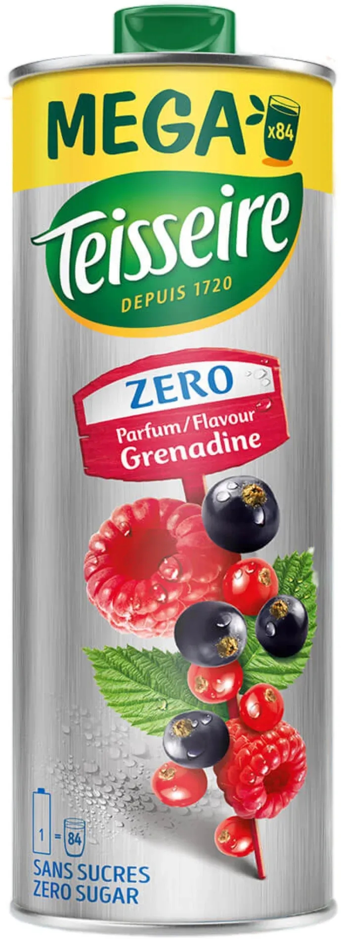 Teisseire Zero Mega Sirup Grenadine 1,3L