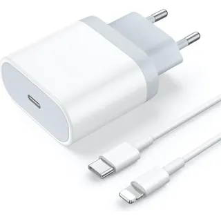 20W usb c Schnellladegerät & 1M Lightning Kabel Netzteil Schnellladestecker für iPhone 14/14 Pro/14 Pro Max/13/12/11/XR/XS/X/iPad