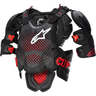 Alpinestars A-10 V2 Brustprotektor, Level-2 - Dunkelgrau/Schwarz/Rot / XS/S