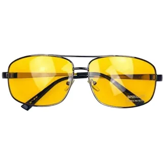 Holibanna Polarisierte Nachtfahrbrille Mit Metallrahmen Uv400 Schutz Für Autofahrer Gegen Blendung Und Uva Uvb Strahlen - 15.00X14.00X4.50CM
