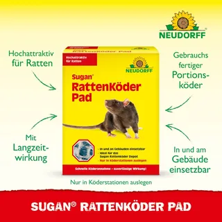 Neudorff Sugan RattenKöder Pad - 3x 400 g