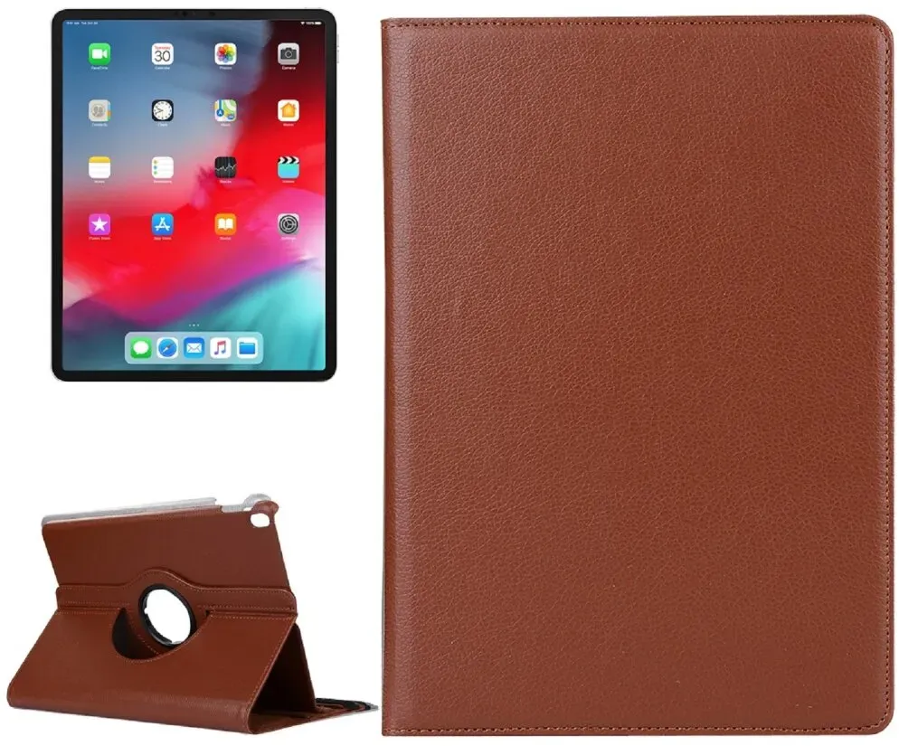 Schutzhülle für iPad Pro 11 (2018-2019-2020-2021) Tablet Hülle Schutz Tasche Case Cover Braun 360 Grad drehbar Rotation Bumper