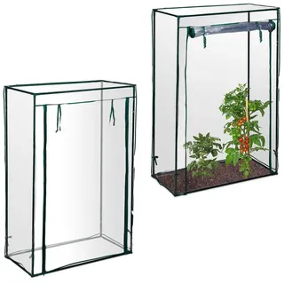 mit Schrägdach 1 x 0,5 x 1,5 m transparent/schwarz 2 St.