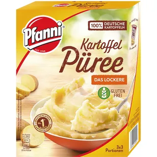 Pfanni Kartoffel Püree Das Lockere für ein leckeres Kartoffelgericht mit 100% deutschen Kartoffeln 3x 3 Portionen