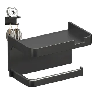 Toilettenpapierhalter ohne Bohren, Wand-Toilettenpapierhalter, Toilettenpapierhalter, stanzfreier Toilettenpapierrollen-Aufbewahrungshalter, Haushalts-Badezimmer-Papierrohr