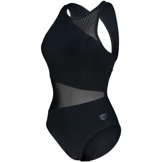 Arena Women's Mesh Angle SWIMSUIT Vent Back B - Badeanzug Gr. 46 schwarz