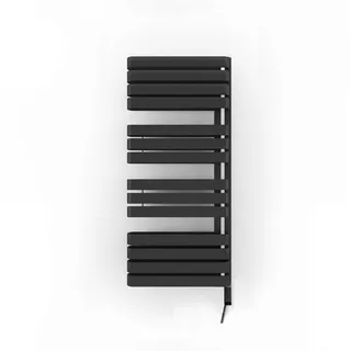 Kronenbach Art E Elektro-Badheizkörper 50 x 111 cm, Heizpatrone rechts KBWAS111050916-E8, Heizung, schwarz metallic