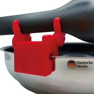 holo® Premium Design Löffelhalter mit Krabbenscheren für Pfannenrand – Patentierte Krabbe Löffelablage & Kochlöffelhalter aus Silikon mit GripZoneTM, spülmaschinenfest – Praktisches Küchengadget (Rot)