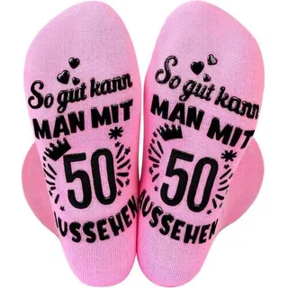 Socken Geburtstag Frauen Geschenk Freundin Baumwolle 50. Geburtstag