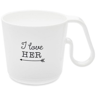 KOZIOL Tasse Maxx I Love Her, Kunststoff weiß