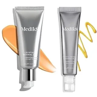 Medik8 Crystal Retinal 20 (30ml) & Ceramide 10 Augencreme (15ml) - Age-Defying Nachtserum & Augencreme - Verbessert Faltenbild - 0.06% Retinalstärke