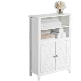 SoBuy Badschrank Weiß Holzwerkstoff, 60x90x26 cm, Badezimmer, Badezimmerschränke, Midischränke