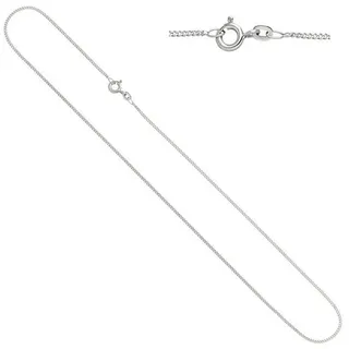 JOBO Goldkette, Panzerkette 585 Weißgold 42 cm 1,3 mm silberfarben