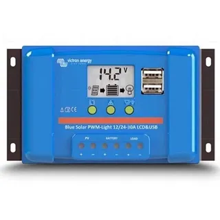 Victron Energy BlueSolar PWM-LCD&USB Laderegler 12/24V 30A