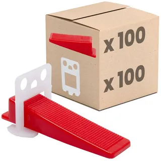 Dalsys Fliesen Nivelliersystem Set 2mm 100x Zuglaschen 100x Keile,