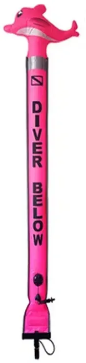 Taucherboje mit Character - Delfin, Pink, 150cm