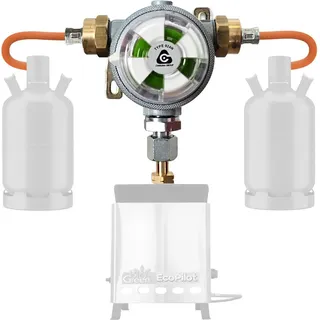 BioGreen Zwei-Flaschen-Anlage "Multimatic" schaltet automatisch von leerer zu voller Gasflasche