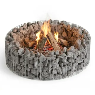 Bellissa Gabione-Feuerstelle 73 × 73 × 21 cm