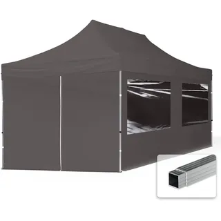 3 x 6 m inkl. 4 Seitenteile dunkelgrau