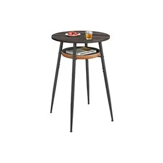 VASAGLE EKHO Kollektion Bartisch mit Stauraum aschbraun-karamellbraun