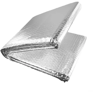Doppelseitige, reflektierende Aluminiumfolie, 5 m x 60 cm, für Heizkörperisolierung, erhöht den Komfort und senkt Energiekosten (ohne Aufkleber)