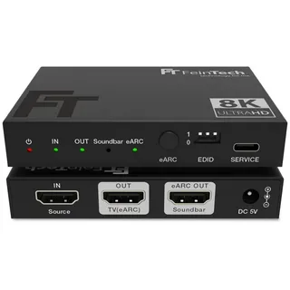 FeinTech AX310 HDMI 2.1 Audio Extractor für eARC/ARC Soundbar HDMI-Adapter, unterstützt 4K 120Hz & 8K 60Hz