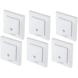 HOMEMATIC IP Smart Home 150181A0, Temp. und Luftfeucht. Sensor, 6 Stück