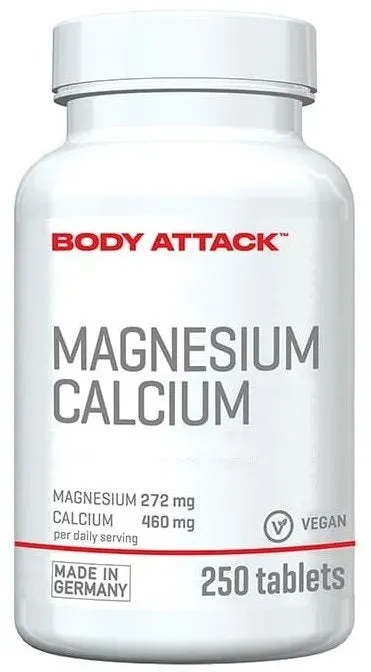 Body Attack - Magnesium und Calcium - 250 Tabletten