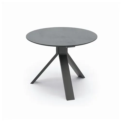Stern Beistelltisch Freddie Ø 55 cm Aluminium Anthrazit, Tischplatte Silverstar 2.0
