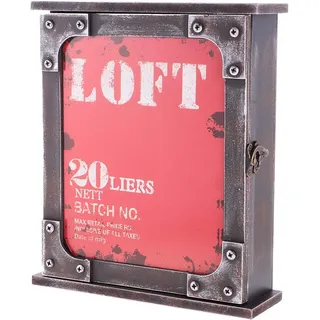 Tubayia Vintage Holz Schlüsselkasten Wandhalterung Schlüsselschrank mit 6 Haken für Haus Dekoration