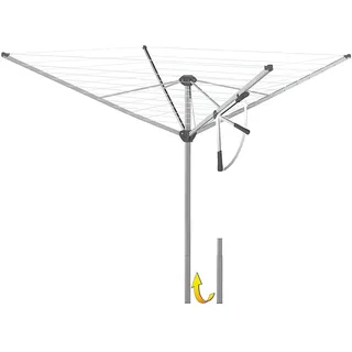 Juwel Wäscheständer / Wäschespinne Novastar 500 Compact leichtes Öffnen dank Leichtspann-Hebel, wi, Wäscheständer, Silber