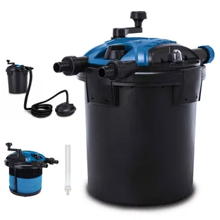 SCHEPPACH Teichdruckfilter Set PFS8000 Scheppach 8000 L/h Fördermenge 11 W UV-C Lampe Teichfilter