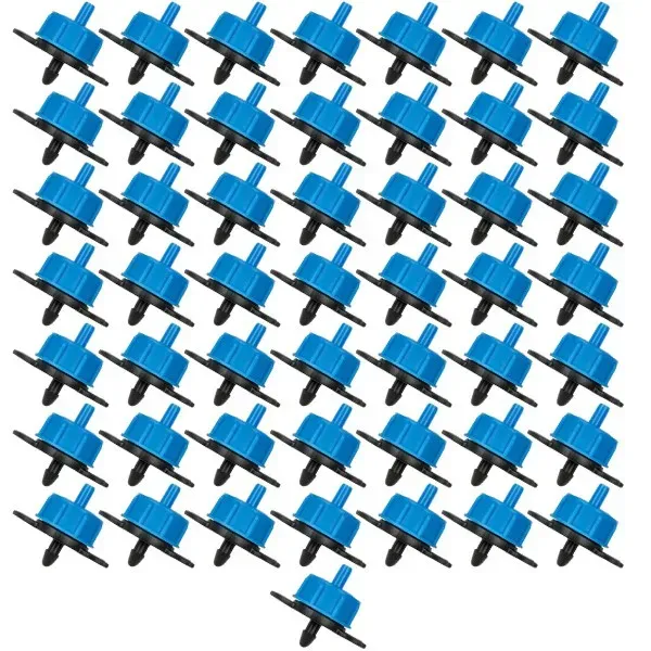 50x Tropfer mit Strömungslabyrinth 2l/h Außgang Emitter 5mm Micro Bewässerung DSE-TOD02-50