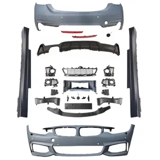 StoÃstangen Kit Satz inkl. Seitenschweller mit PDC-Bohrungen, passend für Schalldämpfer Aussparung links passend für BMW F32, 4er, Bj. 10/2013-